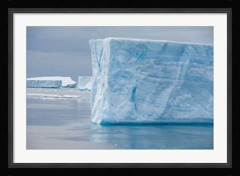 Framed Antarctica, Antarctic Sound. Tabular icebergs. Print