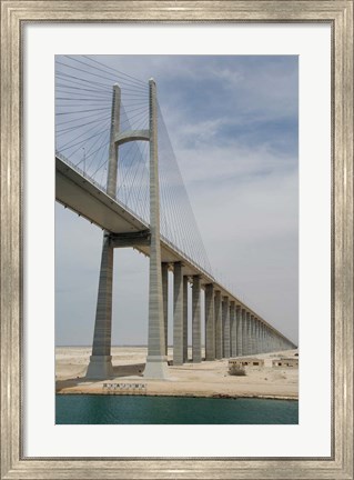 Framed Bridge of Peace, Suez Canal, Egypt Print