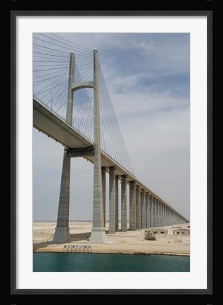 Framed Bridge of Peace, Suez Canal, Egypt Print