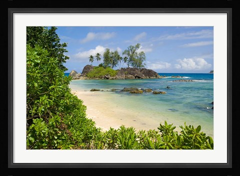 Framed Coastal view on Mahe Island, Seychelles Print