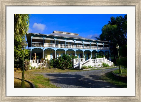 Framed Creole Architecture on Mahe Island, Seychelles Print