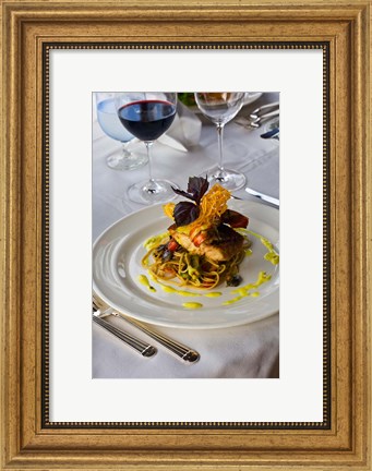 Framed Cuisine, Fregate Island Resort, Seychelles Print