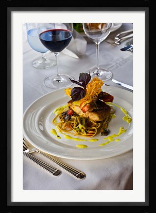 Framed Cuisine, Fregate Island Resort, Seychelles Print