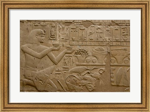 Framed Egypt, Luxor, Luxor Temple, Hieroglyphics Print
