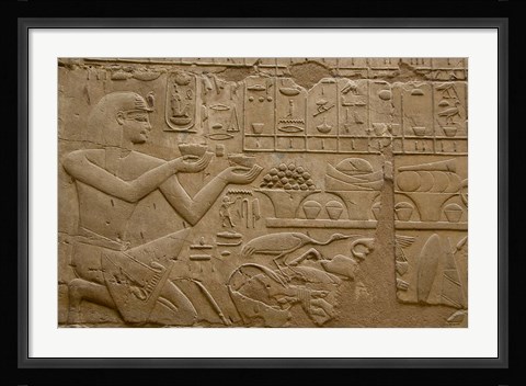 Framed Egypt, Luxor, Luxor Temple, Hieroglyphics Print