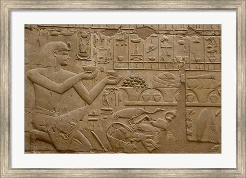 Framed Egypt, Luxor, Luxor Temple, Hieroglyphics Print