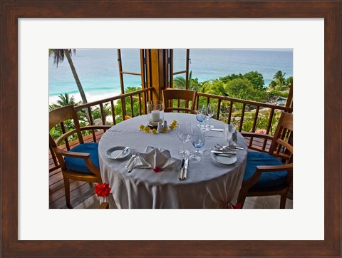 Framed Fregate Island Resort, Seychelles Print