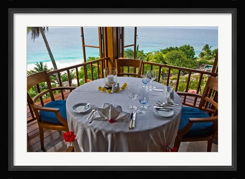 Framed Fregate Island Resort, Seychelles Print