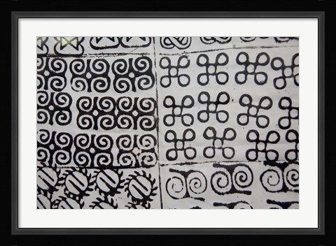 Framed Ghana, National Museum, West African textiles Print