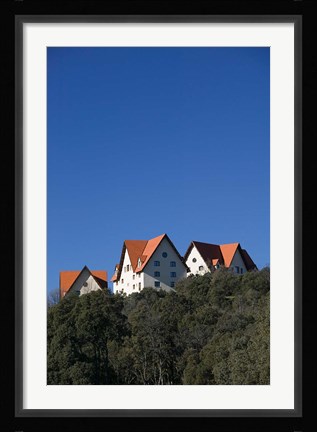 Framed Al-Akhawayn University Buildings, Alpine Resort, Ifrane, Middle Atlas, Morocco Print