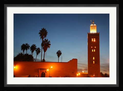 Framed Africa, Morocco, Marrakesh, Koutoubia minaret Print