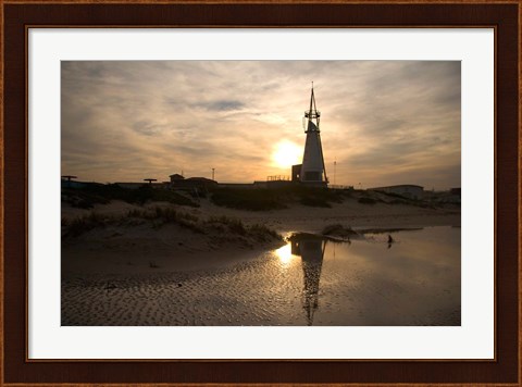Framed Beautiful Beach Sunset, Jeffrey&#39;s Bay, South Africa Print