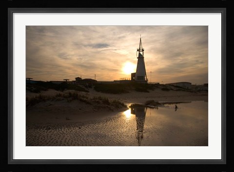 Framed Beautiful Beach Sunset, Jeffrey's Bay, South Africa Print
