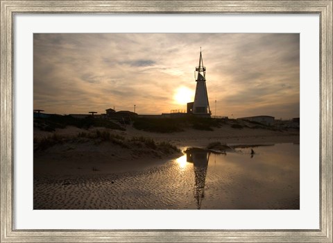 Framed Beautiful Beach Sunset, Jeffrey&#39;s Bay, South Africa Print