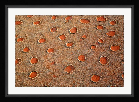Framed Fairy circles dotting the landscape of the Namib-Rand Nature Reserve, Sossusvlei, Nambia Print