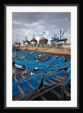 Framed Fishing boats, Essaouira, Morocco Print