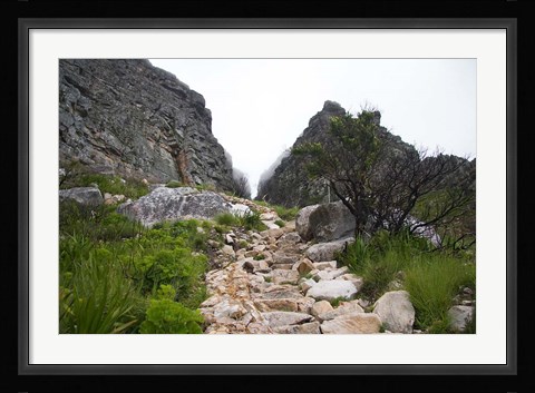 Framed Hiking Up Table Mountain, Cape Town, Cape Peninsula, South Africa Print