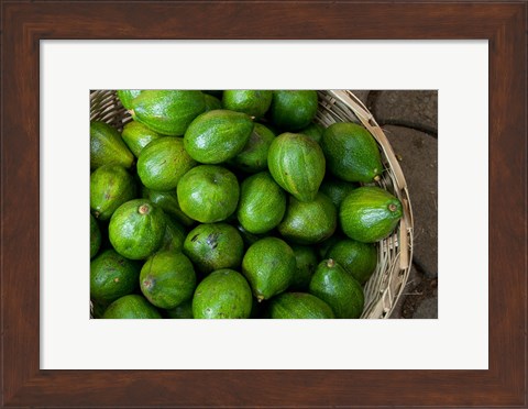 Framed Benin, Ouidah, Produce Market Avocados Print
