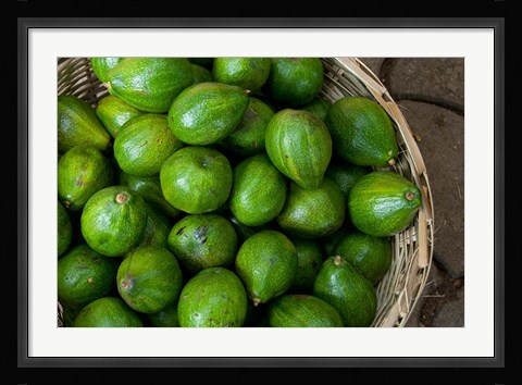Framed Benin, Ouidah, Produce Market Avocados Print
