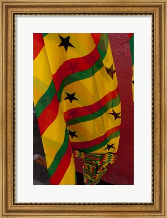 Framed Ghana, Port city of Tema, Textile Patterns Print