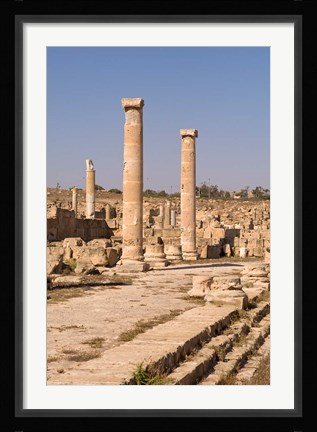 Framed Ancient Architecture, Sabratha Roman site, Libya Print