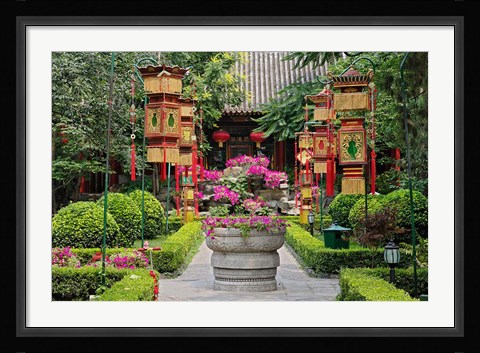 Framed Bai Family Imperial style restaurant, Beijing, China Print