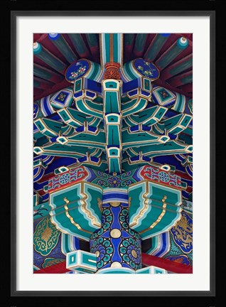 Framed Colorfully corridor details, Beijing, China Print