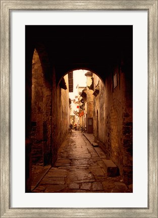 Framed Ancient Alleys in Huizhou-styled Residential Area, China Print