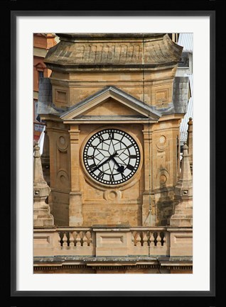 Framed Clock Tower, City Hall, Cape Town, South Africa. Print