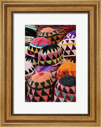Framed Colorful Head Wear For Sale, Luxor, Egypt Print