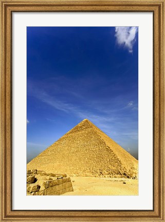 Framed Great Pyramid of Giza, Khufu, Cheops, Cairo, Egypt Print