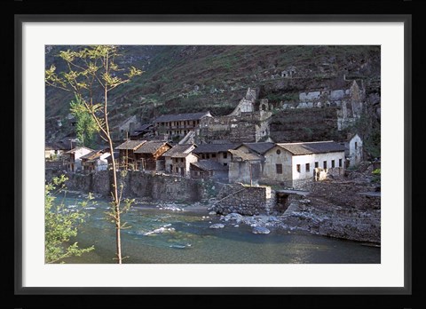 Framed Ancient Town of Ningchang on the Yangtze River, Three Gorges, China Print