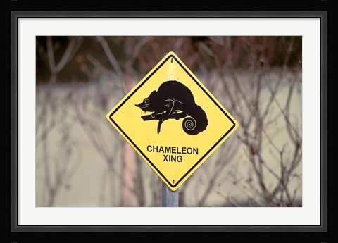 Framed Africa, Madagascar, La Madraka Farm. Sign post Print