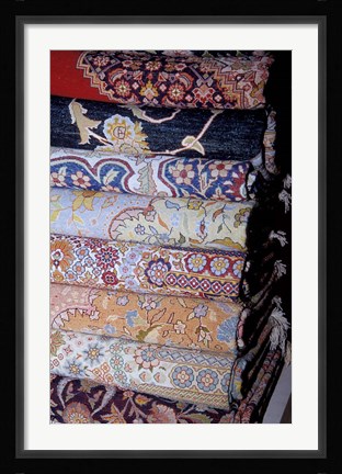 Framed Fine Wool Carpets at El Sultan Carpet School, Cairo, Egypt Print