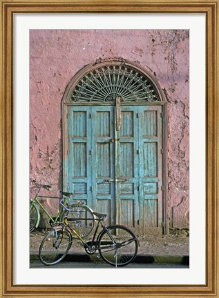 Framed Door in Luxor, Egypt Print
