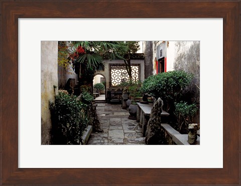 Framed Courtyard of Huizhou-styled House, China Print