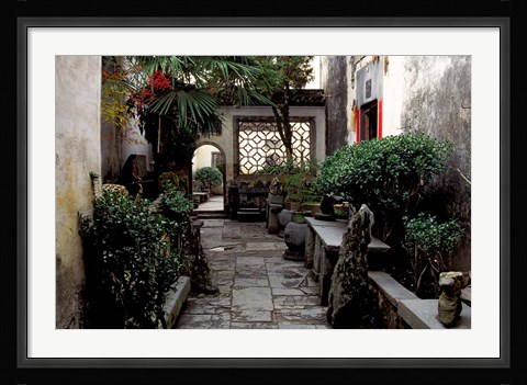 Framed Courtyard of Huizhou-styled House, China Print