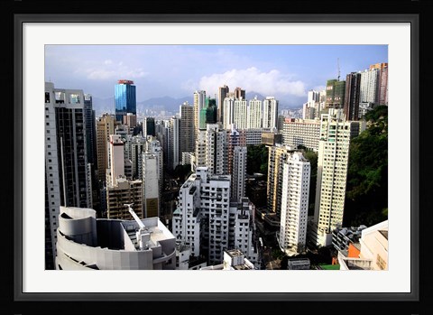 Framed Apartment Buildings of Causeway Bay District, Hong Kong, China Print