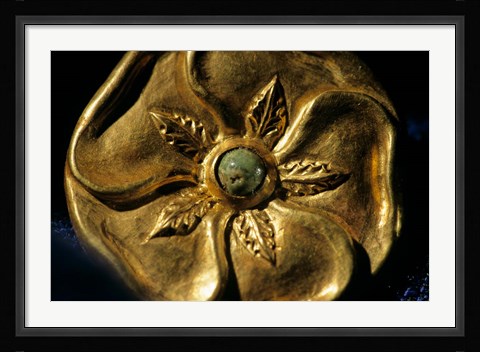Framed Gold Artifact from Tillya Tepe, Elements of  Greek, Indian, Asian culture Print