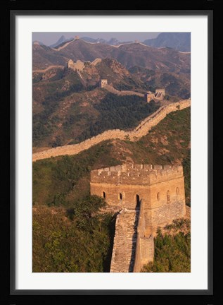 Framed Great Wall at Sunset, Jinshanling, China Print