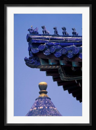Framed Architectural Details of Temple of Heaven, Beijing, China Print