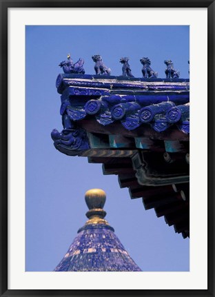 Framed Architectural Details of Temple of Heaven, Beijing, China Print