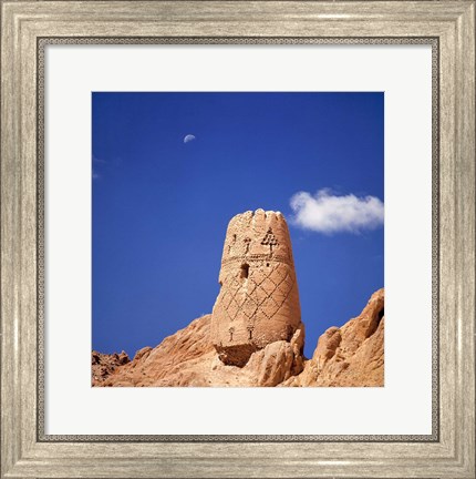 Framed Afghanistan, Bamian Valley, City of Noise watchtower Print