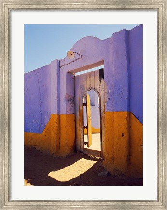 Framed Courtyard Entrance in Nubian Village Across the Nile from Luxor, Egypt Print