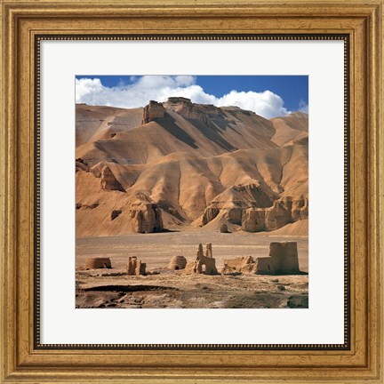 Framed Afghanistan, Bamian Valley, Ancient Architecture Print
