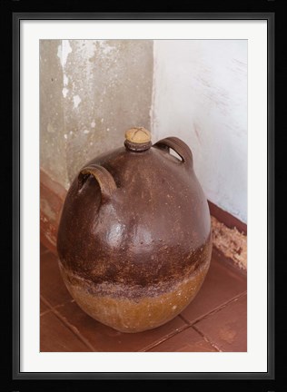 Framed Africa, Mozambique, Island. Earthenware pot at Governors Palace. Print