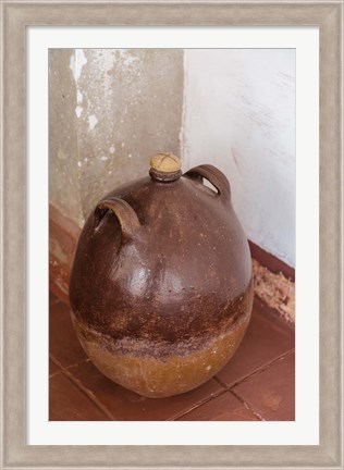 Framed Africa, Mozambique, Island. Earthenware pot at Governors Palace. Print
