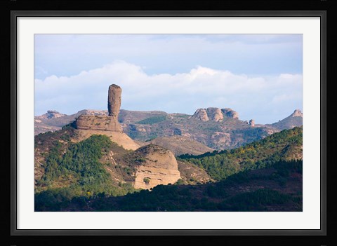 Framed Bangchui (Wood Club) Mountain, Chengde, Hebei, China Print