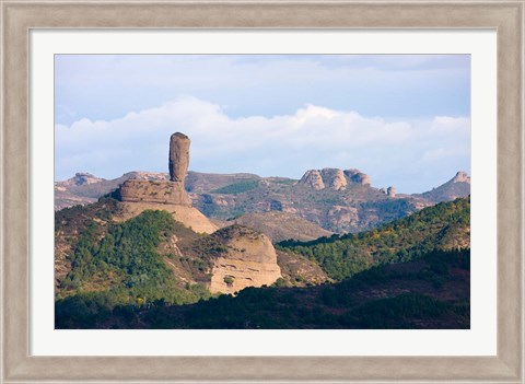 Framed Bangchui (Wood Club) Mountain, Chengde, Hebei, China Print