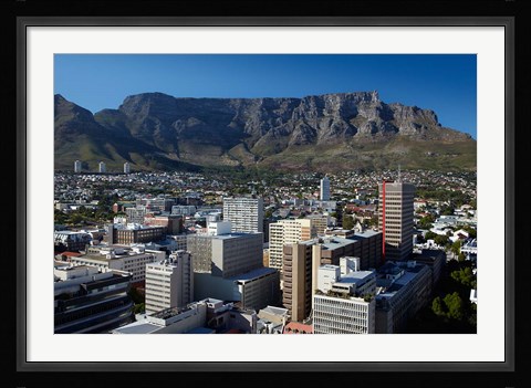 Framed Cape Town CBD and Table Mountain, Cape Town, South Africa Print